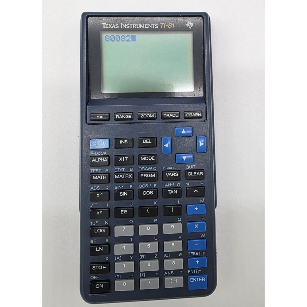 Texas Instrument TI 81 Plus Graphing Calculator W Cover Tested